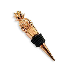 Load image into Gallery viewer, CLINQ- PINEAPPLE ROSE GOLD BOTTLE STOPPER
